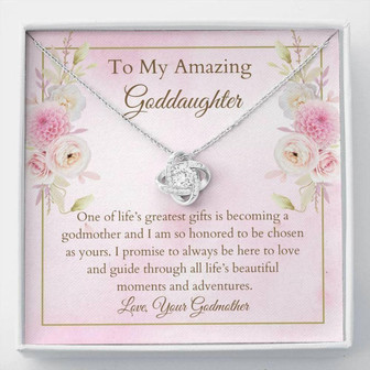 Goddaughter Necklace, Best Goddaughter Gift , Baptism Keepsake , Gift From New Godmother , Christening Necklace - Thegiftio UK