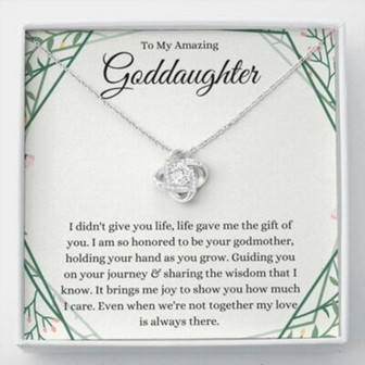Goddaughter Necklace Gifts From Godmother, Baptism Gift, First Communion Gift For Girls - Thegiftio
