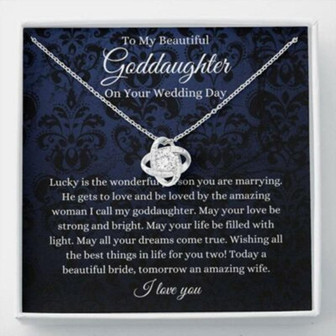 Goddaughter Necklace, Goddaughter Wedding Day Gift, To Bride From Godmother Godfather Necklace - Thegiftio UK