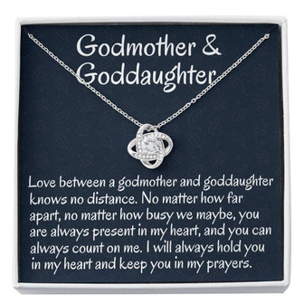 Goddaughter Necklace, Godmother & Goddaughter Gift Necklace, Necklace Gift For Baptism, Confirmation, Graduation Birthday - Thegiftio