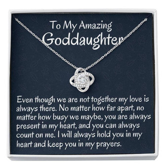 Goddaughter Necklace, To My Goddaughter Gift From Godmother Necklace Gift For Baptism, Confirmation, Graduation Birthday - Thegiftio