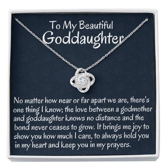 Goddaughter Necklace, To My Goddaughter Necklace Gift From Godmother Necklace Gift For First Communion, Confirmation, Birthday - Thegiftio