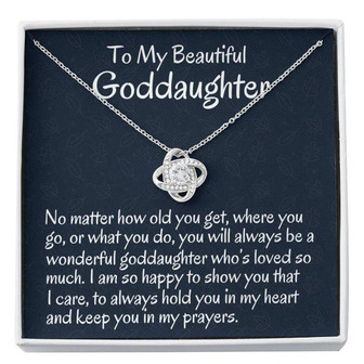 Goddaughter Necklace, To My Goddaughter Necklace Gift From Godmother Necklace Gift For First Communion, Confirmation, Birthday - Thegiftio