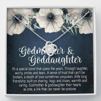 Godmother & Goddaughter Necklace, Goddaughter Love Knot Necklace Gift For Goddaughter From Godmother, Jewelry For Godmother And Goddaughter - Thegiftio