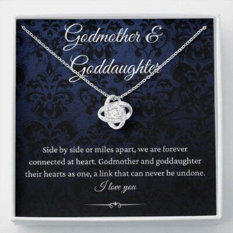 Godmother Necklace, Godmother & Goddaughter Necklace, Birthday Gift For Godmother From Goddaughter - Thegiftio