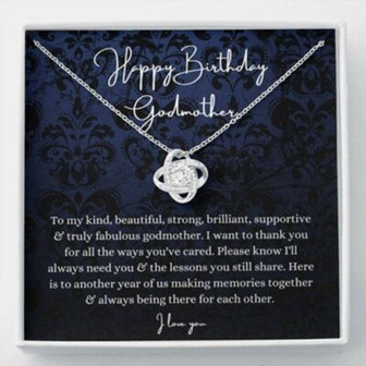 Godmother Necklace, Godmother Birthday Necklace Gift From Goddaughter/Godson, Sentimental Gifts - Thegiftio