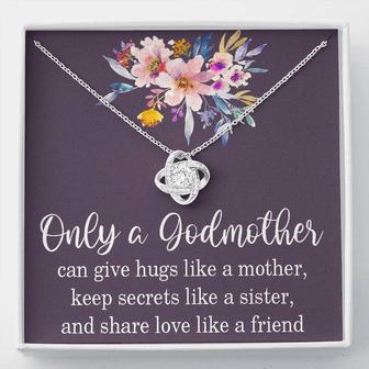 Godmother Necklace, Godmother Gift, Godmother, Godmother Proposal, Fairy Godmother, Be My Godmother Love Knot Necklace - Thegiftio UK