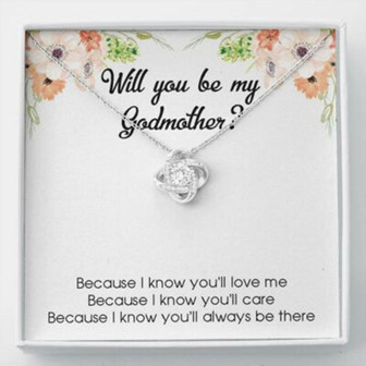 Godmother Necklace, Godmother Gift, Godmother Proposal Gift, Will You Be My Godmother - Thegiftio