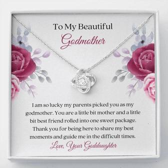 Godmother Necklace , Godmother Message Card , Thank You Godmother , Sentimental Necklace Card , Godmother Christmas Gift - Thegiftio UK