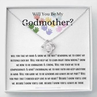 Godmother Necklace, Godmother Proposal Necklace Gift, Will You Be My Godmother, Fairy Godmother - Thegiftio UK
