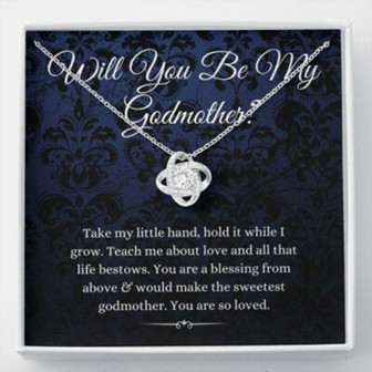 Godmother Necklace, Godmother Proposal Necklace, Will You Be My Godmother, Gift For Godmother Necklace - Thegiftio UK