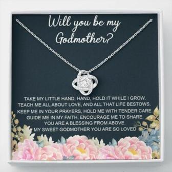 Godmother Necklace, Godmother Proposal Necklace Gift, Will You Be My Godmother, Gift For Godmother - Thegiftio UK