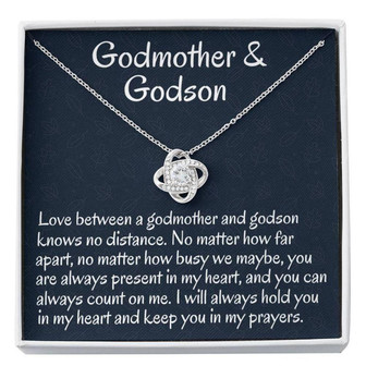 Godmother Necklace, Godson Necklace, Godmother & Godson Gift Necklace, Necklace Gift For Godmother, Birthday Gift - Thegiftio
