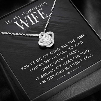 Gorgeous Wife | On My Mind | Love Knot Necklace - Thegiftio UK