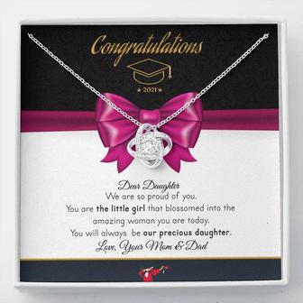 Graduation 2021 Gift From Mom And Dad To Daughter - Love Knot Necklace - Thegiftio UK