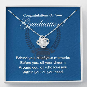 Graduation Gift, Graduation Necklace, Daughter's Graduation Gift, Graduation Love Knot Necklace, Graduation Gift For Daughter Active - Thegiftio UK