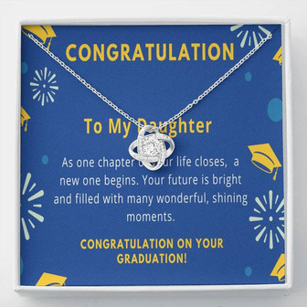 Graduation Gift, Graduation Necklace, Daughter's Graduation Gift, Graduation Love Knot Necklace, Graduation Gift For Daughter - Thegiftio UK