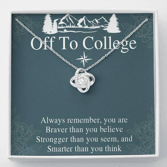 Graduation Gift Necklace For Girls, Graduate Gift, Jewelry, College, High School, Elementary School, Senior Graduation, Love Knot Necklace - Thegiftio UK