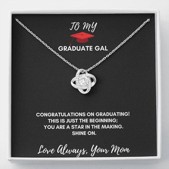 Graduation Love Knot Necklace From Mom - Thegiftio UK