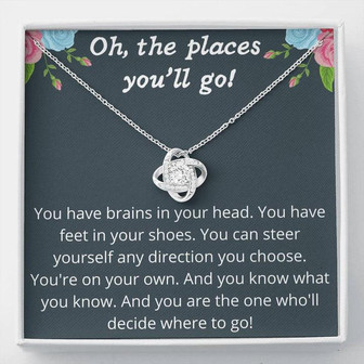 Graduation Love Knot Necklace Gift For Girls - Thegiftio UK