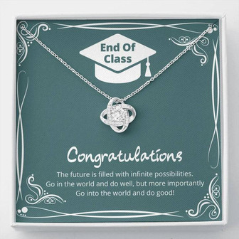 Graduation Love Knot Necklace Gift For Girls - Thegiftio UK