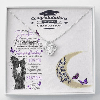 Graduation Love Knot Necklace Gift To Daughter From Mom - Thegiftio UK