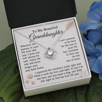 Granddaughter - I Promise To Love You For The Rest Of Mine - Love Knot Necklace - Thegiftio UK