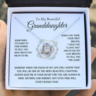 Granddaughter - Most Beautiful Chapters - Love Knot Necklace - Thegiftio UK
