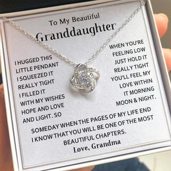 Granddaughter - Most Beautiful Chapters - Love Knot Necklace - Thegiftio UK