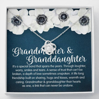 Granddaughter & Grandmother Love Knot Necklace - Thegiftio UK