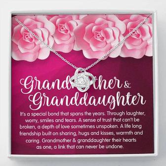 Granddaughter & Grandmother Love Knot Necklace - Thegiftio UK