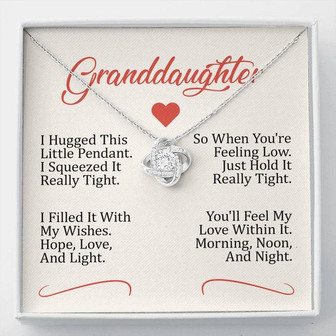 Granddaughter Hug - Love Knot Necklace - Thegiftio UK