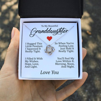 Granddaughter Hug - Love Knot Necklace - Special Offer - Thegiftio UK