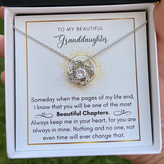 Granddaughter, Most Beautiful Chapters - Love Knot Necklace - Thegiftio UK