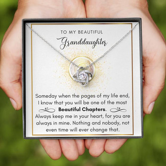 Granddaughter, Most Beautiful Chapters - Love Knot Necklace - Thegiftio UK