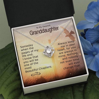Granddaughter | Most Beautiful Chapters | Love Knot Necklace - Thegiftio UK