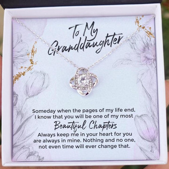 Granddaughter, Most Beautiful Chapters Love Knot Necklace - Thegiftio UK