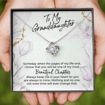 Granddaughter, Most Beautiful Chapters Love Knot Necklace - Thegiftio UK