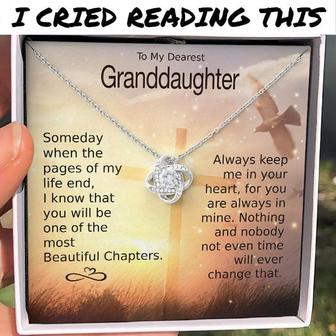 Granddaughter | Most Beautiful Chapters | Love Knot Necklace - Thegiftio UK