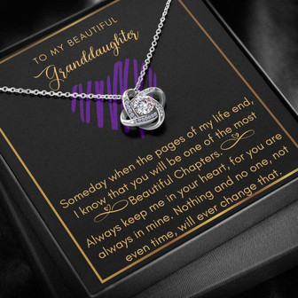 Granddaughter, Most Beautiful Chapters Love Knot Necklace - Thegiftio UK