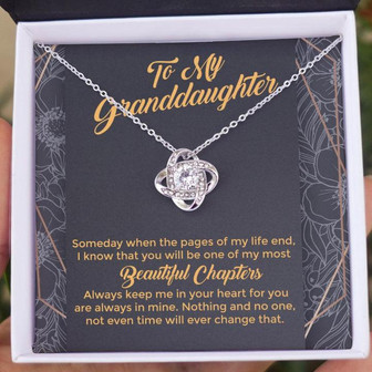 Granddaughter, Most Beautiful Chapters Love Knot Necklace - Thegiftio UK