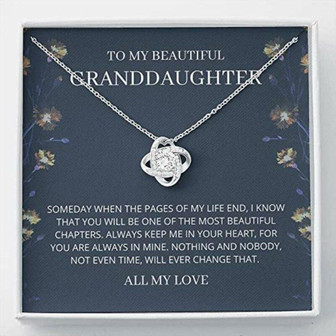 Granddaughter Necklace, Granddaughter Gift – Beautiful Chapters Necklace Gift From Grandma, Nana - Thegiftio UK