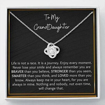 Granddaughter Necklace Gift , Nothing And Nobody Not Even Time Will Change That - Thegiftio UK