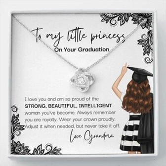 Granddaughter Necklace, Graduation Necklace For Granddaughter From Grandparents - Thegiftio UK