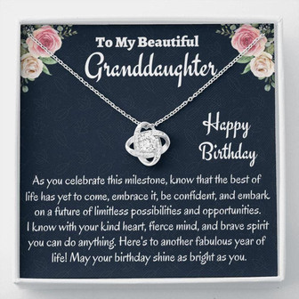 Granddaughter Necklace, Granddaughter Birthday Gift, Gift For Granddaughter Birthday, Grandfather To Granddaughter - Thegiftio UK