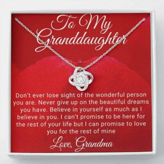 Granddaughter Necklace, Granddaughter Gift From Grandmother, Granddaughter Elegant Necklace - Thegiftio UK