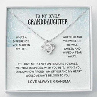Granddaughter Necklace, Granddaughter Gift , Reasons To Smile Necklace Gift From Grandma, Nana - Thegiftio