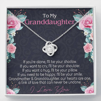 Granddaughter Necklace, Granddaughter Gifts, To My Granddaughter Jewelry, Love Knot Necklace Gift For Granddaughter, Birthday Christmas Present - Thegiftio