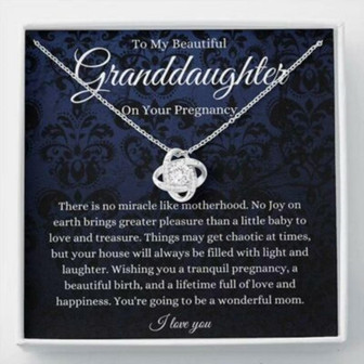 Granddaughter Necklace, Granddaughter Pregnancy Gift, Gift For Mom To Be, Gift For Expecting Mom - Thegiftio UK