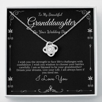 Granddaughter Necklace, Granddaughter Wedding Day Necklace Gift From Grandma, Bride Gift From Grandmother - Thegiftio UK